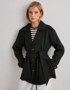 Only - Musta - Onlline Short Trenchcoat Otw