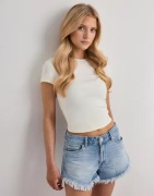 Nelly - Sininen - Fringe Jeans Shorts