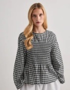 Vero Moda - Ruutu/Raita - Vmcania Ls Smock Top Wvn