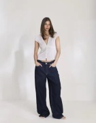 Nelly - Valkoinen - Striped Lace Detail Blouse