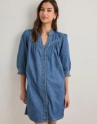 Only - Sininen - Onlraya 3/4 Dress Dnm Akm