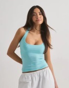 Nelly - Sininen - Built In Bra Halterneck Top