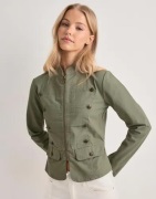 Nelly - Vihreä - Cotton Detailed Jacket