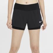 Nike Juoksushortsit 2 IN 1 Eclipse - Musta/Hopea Nainen