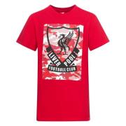 Liverpool T-paita Camo Crest - Punainen Lapset