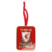 Liverpool This Is Anfield Glitter Christmas Decoration - Punainen